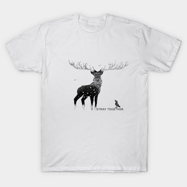 Starry Stag T-Shirt by StrayTogether